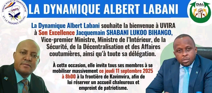 SUD-KIVU : La dynamique Albert Labani Msambya “DAL” s’oppose à la motion contre le VPM Jacquemain Shabani