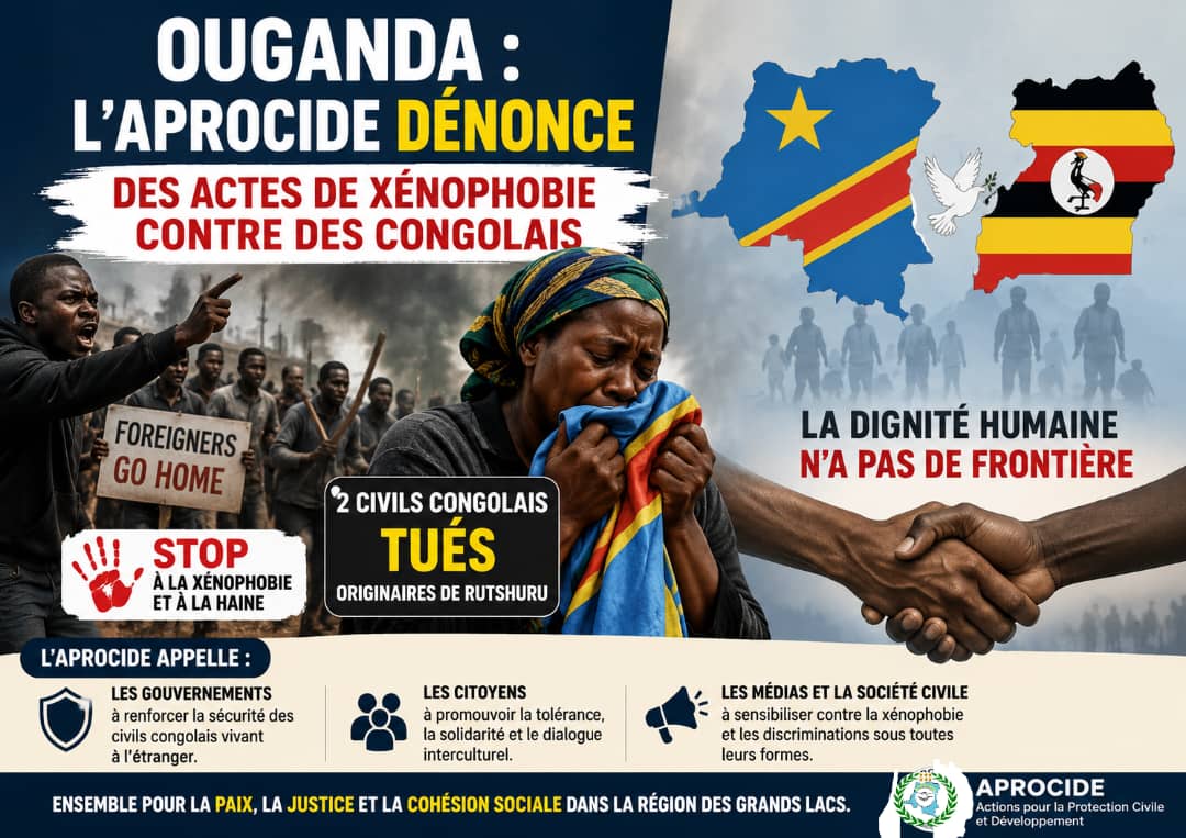 Ouganda : l’APROCIDE dénonce des actes de xénophobie contre des Congolais