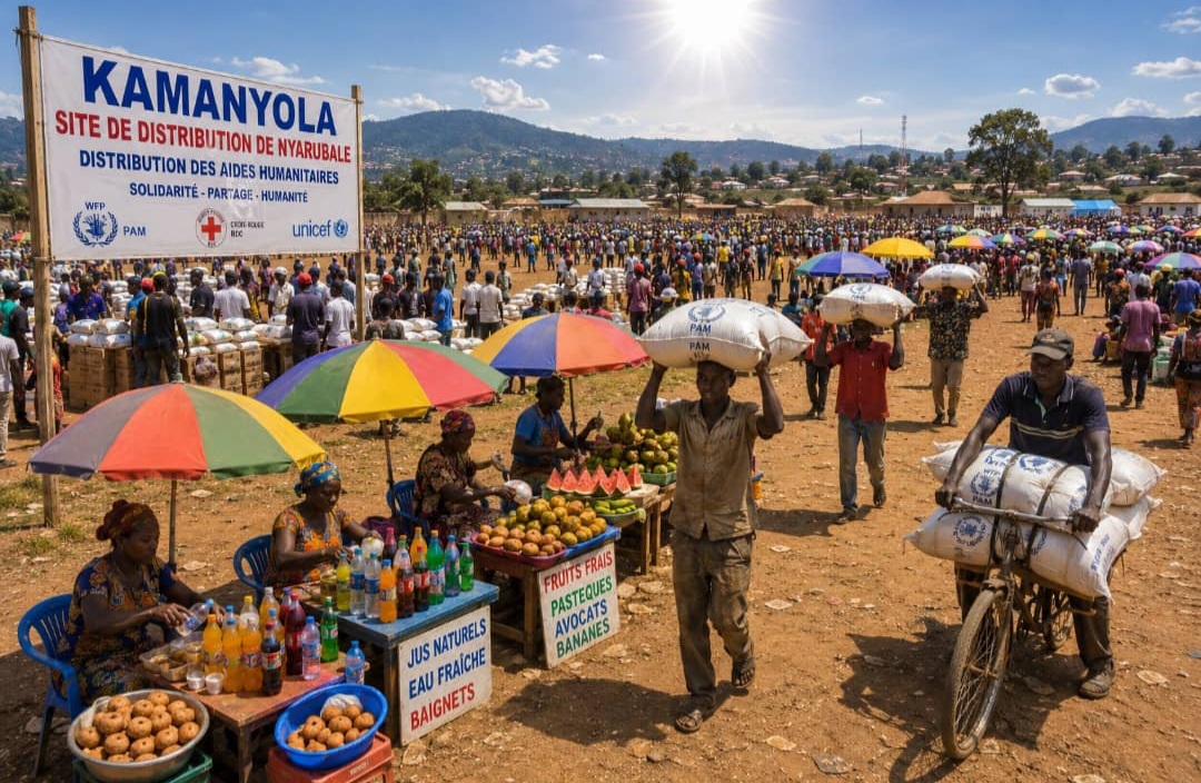Kamanyola : le site de distribution des aides humanitaires de Nyarubale devient un pôle de petits commerces