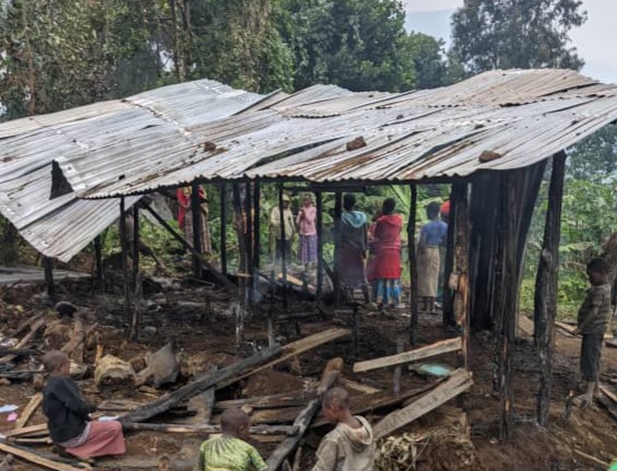 Kibumba : une famille retournée perd son logement et tous ses biens dans un incendie
